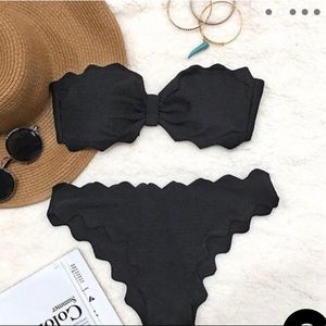Cupshe black two piece swimsuit